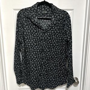 Men’s express button down floral dress shirt